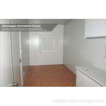 Portable prefab 20ft container house with bedroom and toile